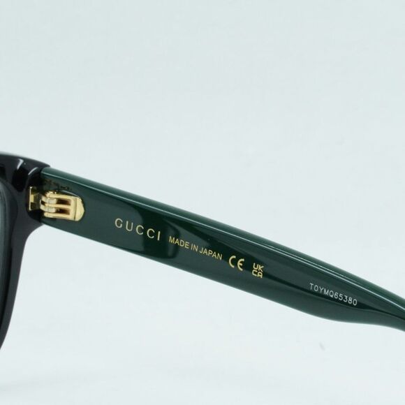 💯 NEW GUCCI GG0038ON 011 BLACK GREEN EYEGLASSES - Picture 6 of 10